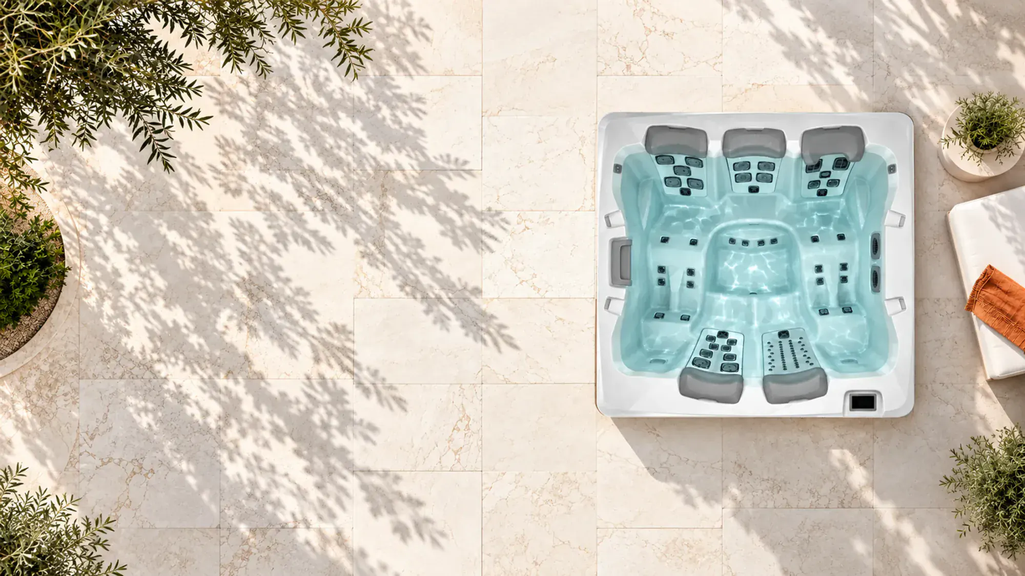 Bullfrog A7D in an illustrative limestone courtyard